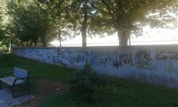 Eskişehir’de vandallar yine iş başında: Kamu alanlarını boyadılar