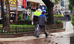 Odunpazarı’nın yoğun caddelerinde temizlik çalışması
