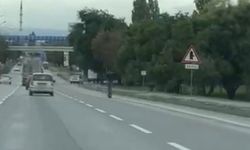 Eskişehir'de çevre yolunda akılalmaz scooter sürüşü!