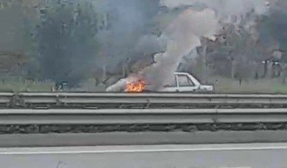 Eskişehir Çevre Yolu’nda araç yangını!