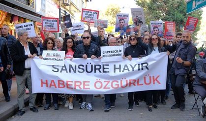 Eskişehir’de gazetecilerden sansüre karşı yürüyüş