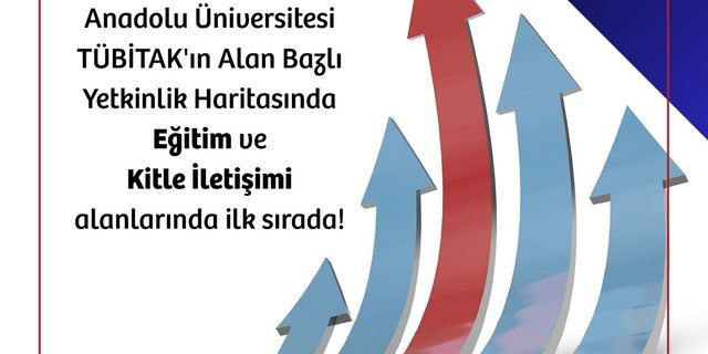 Anadolu Üniversitesi “Eğitim” ve “Kitle İletişimi” alanında ilk sırada