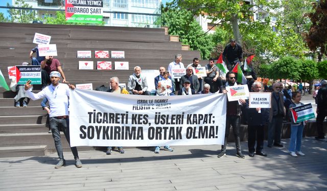 Eskişehir'den Filistin için seslendiler: ''Katil İsrail İşbirlikçi AKP''