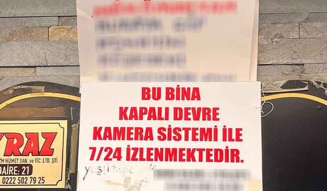 Eskişehir'de apartmanın girişine asılan uyarı tepki topladı!