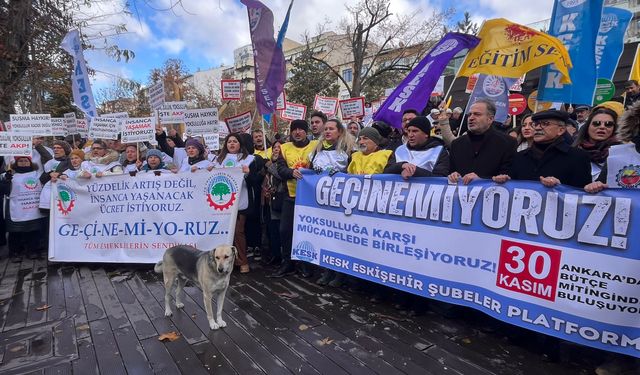 Eskişehir'de işçiler eylemde: Yoksulluğa teslim olmayacağız!