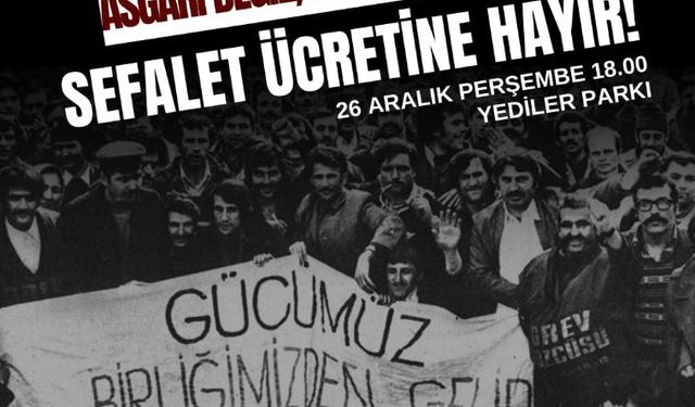 Eskişehir'de “Sefalet Ücretine Hayır” mitingi düzenleniyor