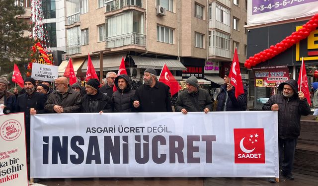 Eskişehir'de Saadet Partisi'nden asgari ücret eleştirisi