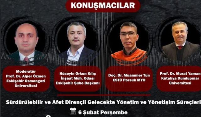 Eskişehir'de sürdürülebilir bir gelecek için panel düzenlenecek