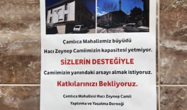 Eskişehir'deki camii için bağış kampanyası