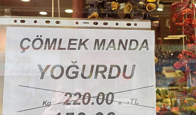 Eskişehir'de indirimli manda yoğurdu dikkat çekti