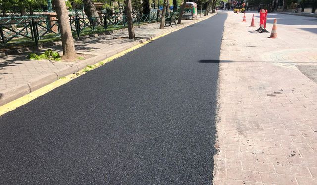 Adalar Bölgesi'nde  bisiklet yolu çalışmaları sürüyor