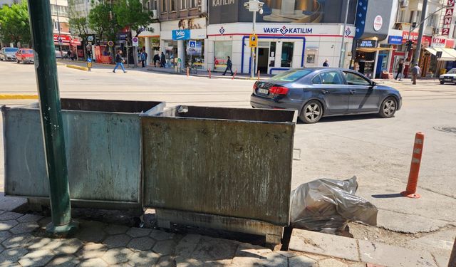 Konteyner var, çöp yanında!