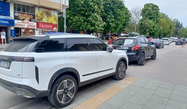 Eskişehir'in o caddesi adeta otoparka döndü