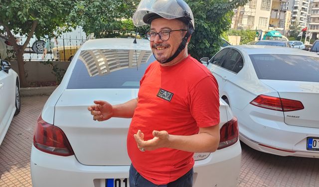 Adana’da arabaya kesilen kask cezası gündem oldu!