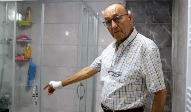 Duşa kabin camı aniden patladı, eline 20 dikiş atıldı