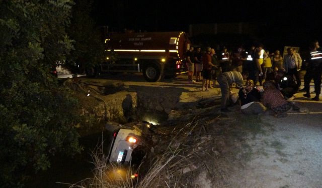 Sulama kanalına düşen araçta 2 can gitti!