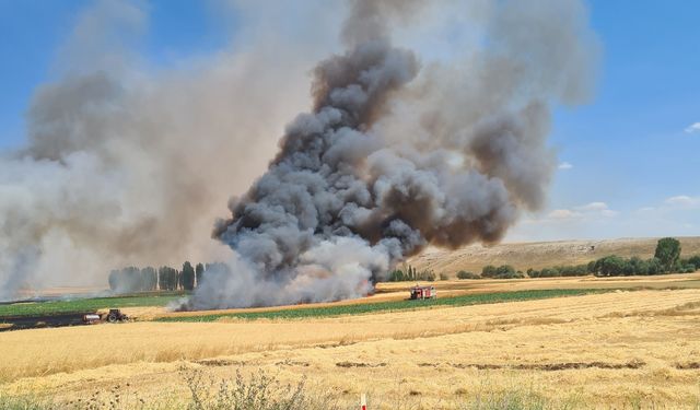 Kütahya'da alevler tarlayı sardı: Göz gözü görmedi!