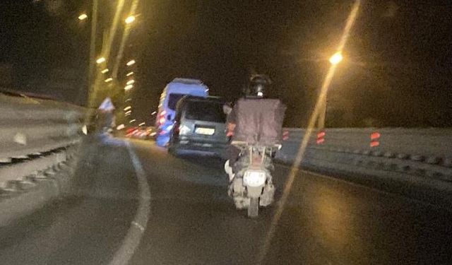 Eskişehir’de ışıksız motosiklet tehlike saçtı!