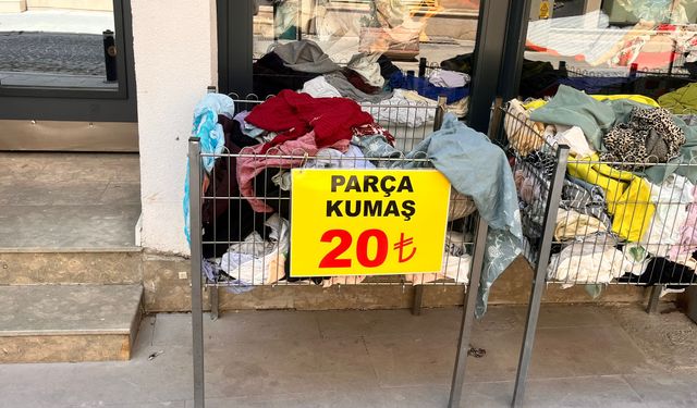 Eskişehir'de parça kumaşlar 20 liradan satışta