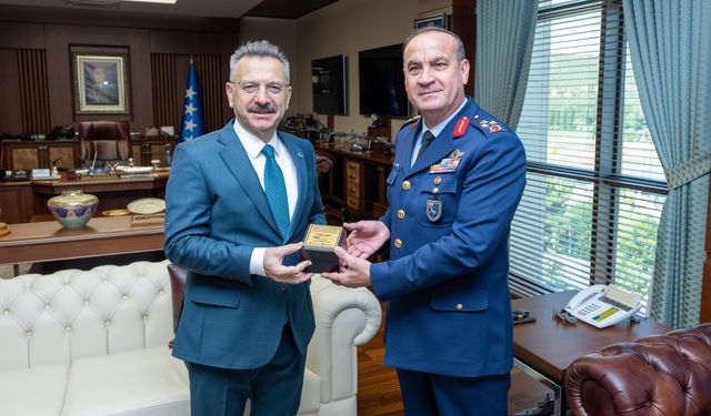 Hava Korgeneral Rafet Dalkıran'a Vali Aksoy'dan ziyaret