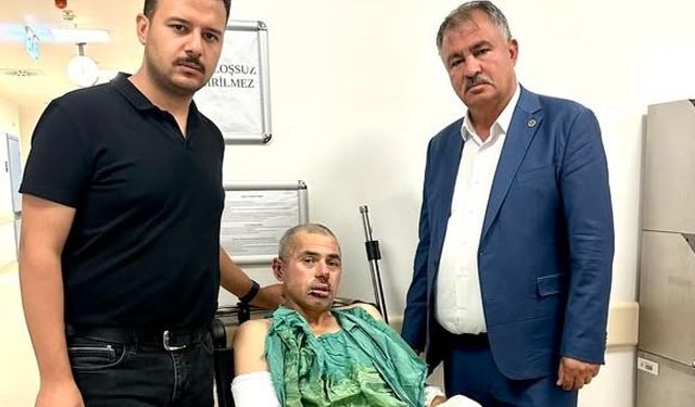 Eskişehir’de yaralanan orman işçisine memleketinden ziyaret
