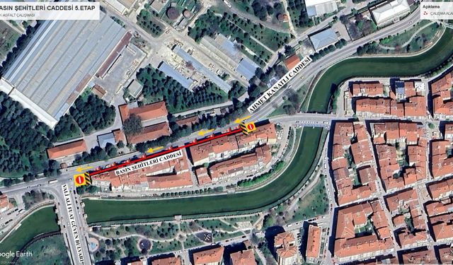 Eskişehir’de Basın Şehitleri Caddesi modern asfaltla yenileniyor