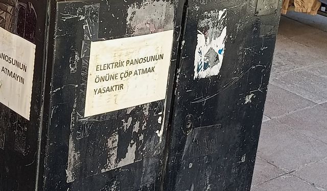 Eskişehir’de elektrik panosundaki dikkat çeken not