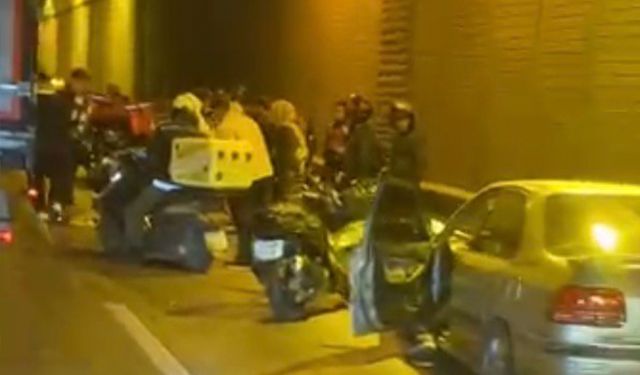 Eskişehir'de kaza: Çok sayıda kurye yardım için toplandı