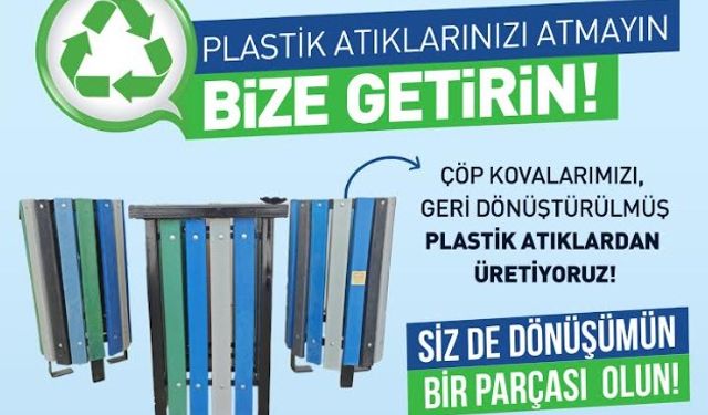 Plastik atıklar kent mobilyasına dönüşüyor