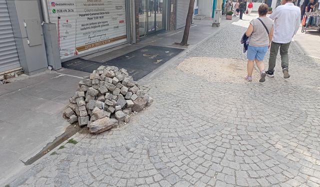 Eskişehir'deki yol çalışması yürüyüşü zorlaştırıyor!