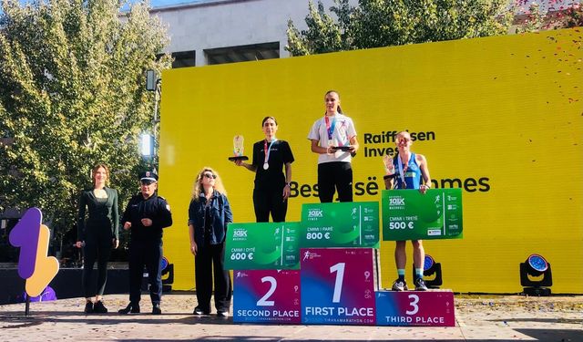 Bilecikli atlet Tiran Maratonu’nda ikinci oldu!