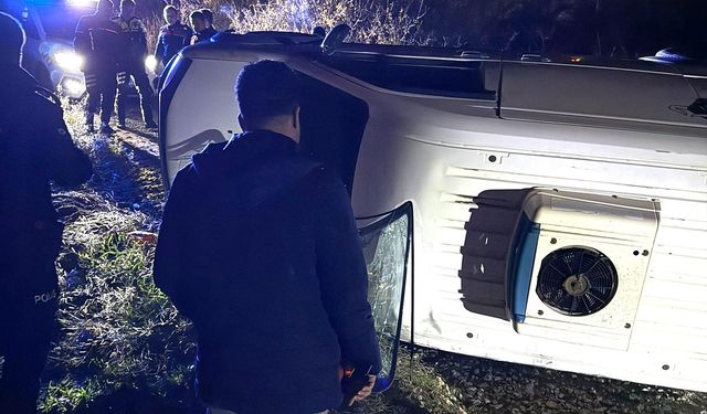 Polisten kaçarken kaza yaptı!