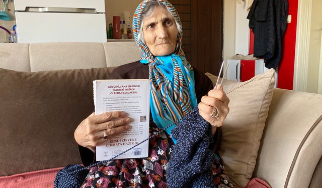 Eskişehir'de yaşayan 70 yaşındaki Sema Teyzenin azmi takdir topluyor