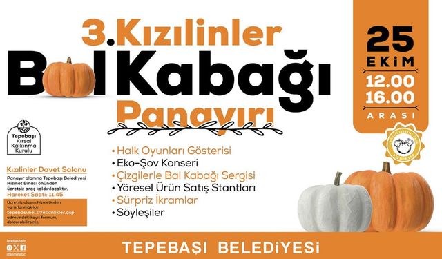 Kızılinler’de Bal Kabağı Panayırı'nda geri sayım başladı!
