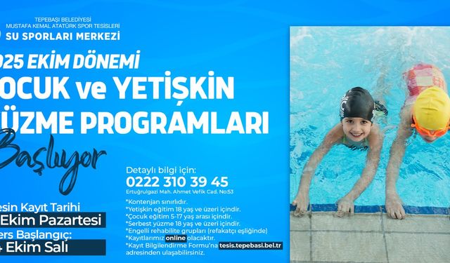 Eskişehir'de yüzme öğrenmek isteyenler kayıtlar başlıyor!