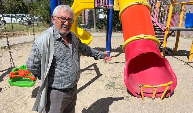 Eskişehir TOKİ Ihlamurkent’te çocuk parkı tehlike saçıyor!