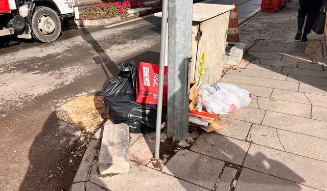Eskişehir'de yol kenarına bırakılan çöpler tepki topladı!