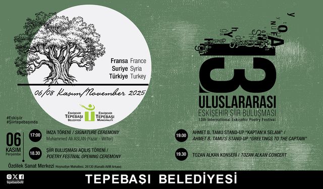 Eskişehir'deki şiir buluşmasını kaçırmayın: Yarın başlıyor!