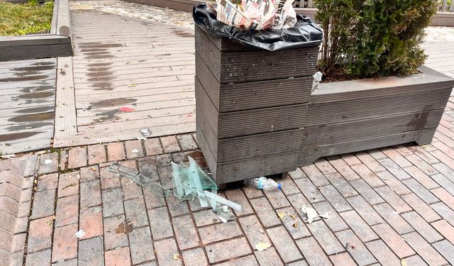 Hamamyolu’nda cam kırıkları tepki topladı