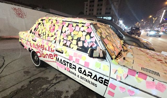 Kütahya’da dikkat çeken araç 'dilek arabası' ilgi odağı oldu!