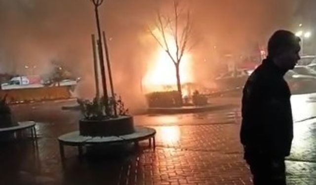 Eskişehir’de çıkan yangında otomobiller kullanılamaz hale geldi!