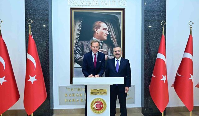 Vali Aksoy, Belçika'nın Ankara Büyükelçisini makamında ağırladı