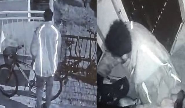 Eskişehir'de amatör hırsız kameralara böyle yakalandı!
