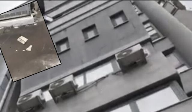 Eskişehir'de sokaklarında tehlike: Binanın taşları düştü!