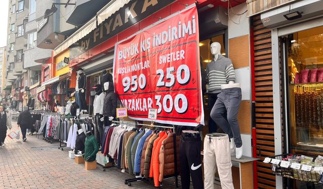 Eskişehir'de esnafın kış indirimine yoğun ilgi!