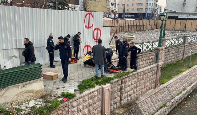 Eskişehir'de Porsuk Çayı'na düştü, böyle kurtarıldı!