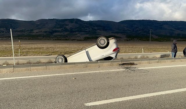 Eskişehir–Sarıcakaya yolunda korkutan kaza!