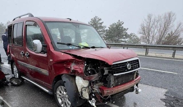 Afyon-Uşak yolunda korkutan kaza!