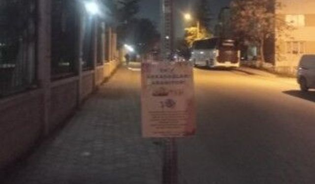 Eskişehir'de rastgele asılan ilanlar dikkat çekti