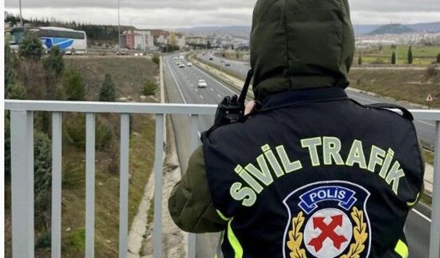 Bilecik'te dronlu trafik denetimi